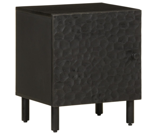 Mesitas de noche 2 uds madera maciza de mango negro 40x33x46 cm