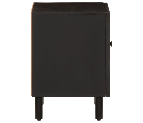 Mesitas de noche 2 uds madera maciza de mango negro 40x33x46 cm