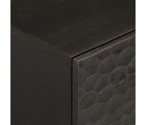 Mesitas de noche 2 uds madera maciza de mango negro 40x33x46 cm