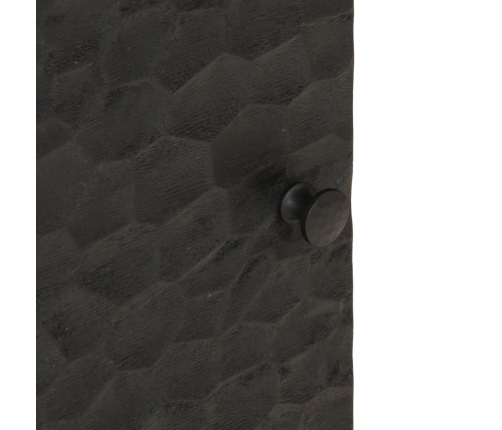 Mesitas de noche 2 uds madera maciza de mango negro 40x33x46 cm