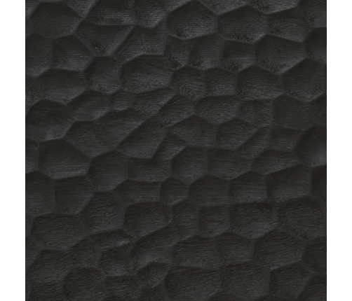 Mesita de noche de madera maciza de mango negra 40x33x46 cm