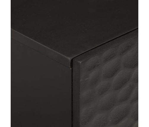 Mesitas de noche 2 uds madera maciza de mango negro 40x33x46 cm