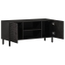 Mueble de TV madera maciza de mango negro 105x33x46 cm