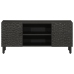 Mueble de TV madera maciza de mango negro 105x33x46 cm