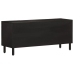 Mueble de TV madera maciza de mango negro 105x33x46 cm