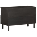 Mueble de TV madera maciza de mango negro 70x33x46 cm