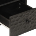 Mueble de TV madera maciza de mango negro 70x33x46 cm