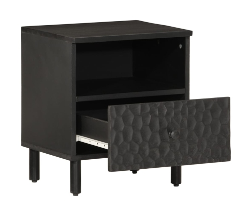 Mesitas de noche 2 uds madera maciza de mango negro 40x33x46 cm