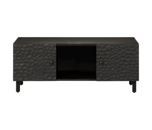 Mesa de centro madera maciza de mango negra 100x54x40 cm