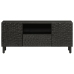 Mueble de TV madera maciza de mango negro 105x33x46 cm