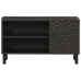 Mueble de TV madera maciza de mango negro 80x31x46 cm