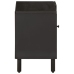 Mueble de TV madera maciza de mango negro 80x31x46 cm