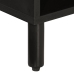 Mueble de TV madera maciza de mango negro 80x31x46 cm