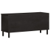 Mueble de TV madera maciza de mango negro 100x33x46 cm