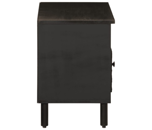 vidaXL Mueble de TV madera maciza de mango negro 80x33x46 cm