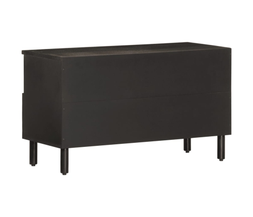 vidaXL Mueble de TV madera maciza de mango negro 80x33x46 cm