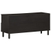 Mueble de TV madera maciza de mango negro 100x33x46 cm