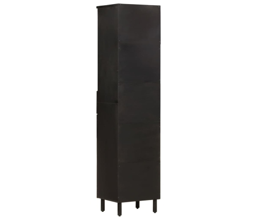 Mueble de baño de madera maciza de mango negro 38x33x160 cm