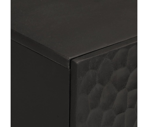 Aparador madera maciza de mango negro 90x33x75 cm