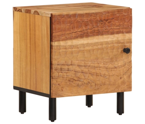 Mesita de noche de madera maciza de acacia 40x33x46 cm