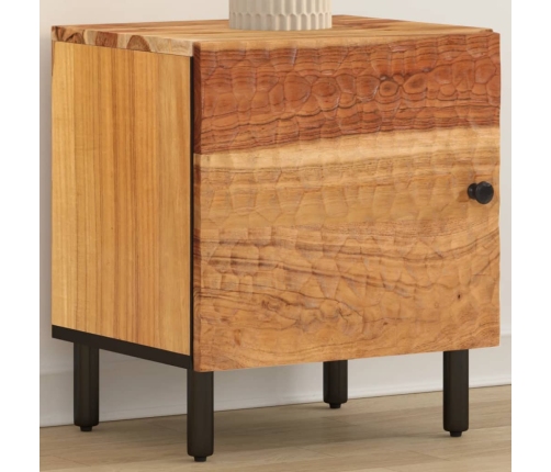 Mesita de noche de madera maciza de acacia 40x33x46 cm