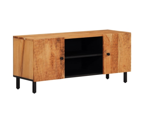 Mueble de TV madera maciza de acacia 105x33x46 cm