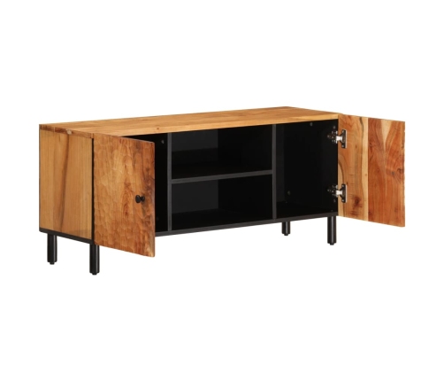 Mueble de TV madera maciza de acacia 105x33x46 cm