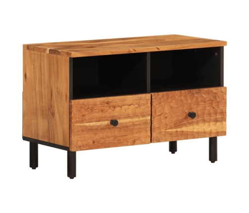 Mueble de TV madera maciza de acacia 70x33x46 cm