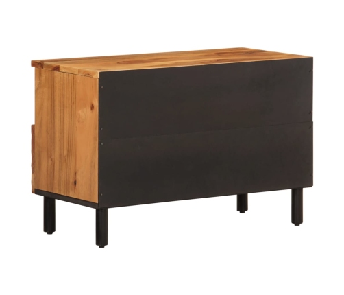 Mueble de TV madera maciza de acacia 70x33x46 cm