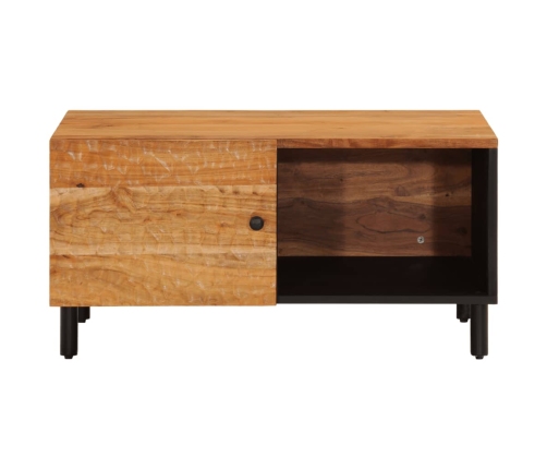 Mesa de centro madera maciza de acacia 80x50x40 cm