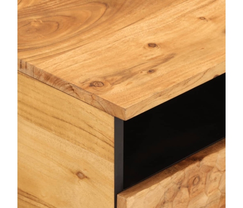 Mesa de centro madera maciza de acacia 80x54x40 cm