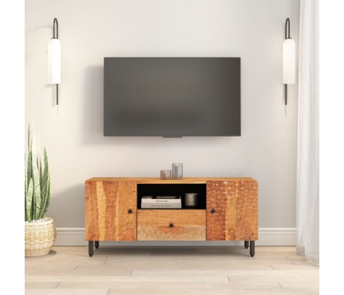 Mueble de TV madera maciza de acacia 105x33x46 cm