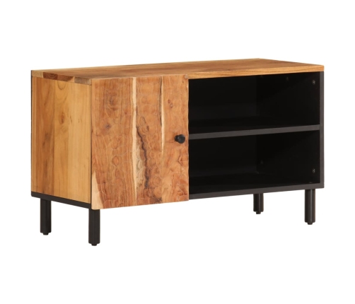 Mueble de TV madera maciza de acacia 80x33x46 cm