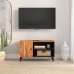 Mueble de TV madera maciza de acacia 80x33x46 cm