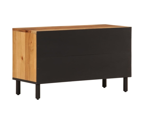 Mueble de TV madera maciza de acacia 80x33x46 cm