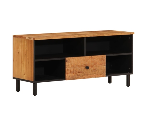 Mueble de TV madera maciza de acacia 100x33x46 cm