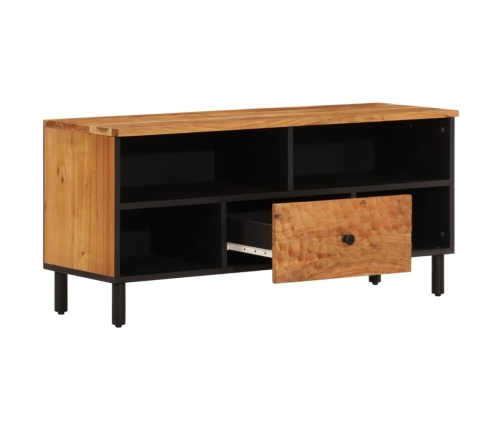 Mueble de TV madera maciza de acacia 100x33x46 cm