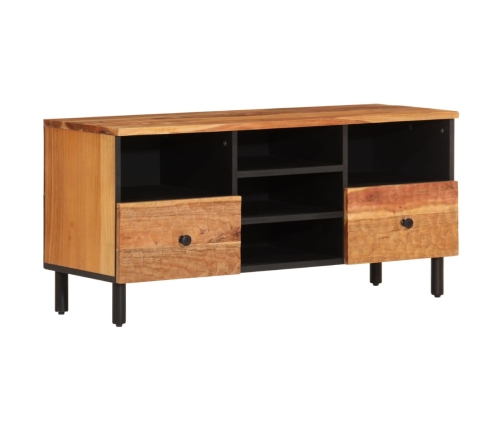 Mueble de TV madera maciza de acacia 100x33x46 cm