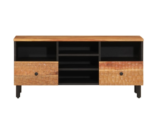 Mueble de TV madera maciza de acacia 100x33x46 cm