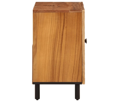 Armario de lavabo para baño madera maciza de acacia 62x33x58 cm