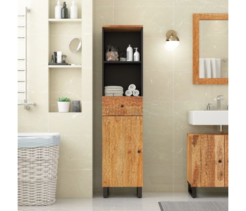 Mueble de baño madera maciza de acacia 38x33x160 cm