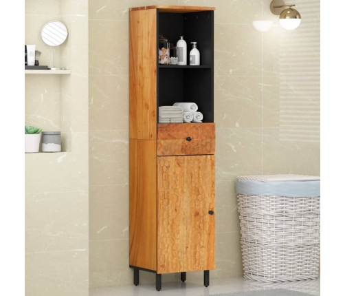 Mueble de baño madera maciza de acacia 38x33x160 cm