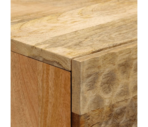 Mesita de noche de madera maciza de mango 40x33x46 cm