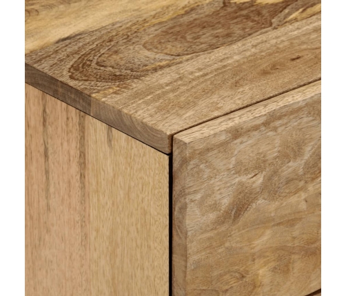 Mesita de noche de madera maciza de mango 40x33x46 cm