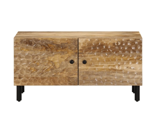 Mesa de centro de madera maciza de mango 80x50x40 cm