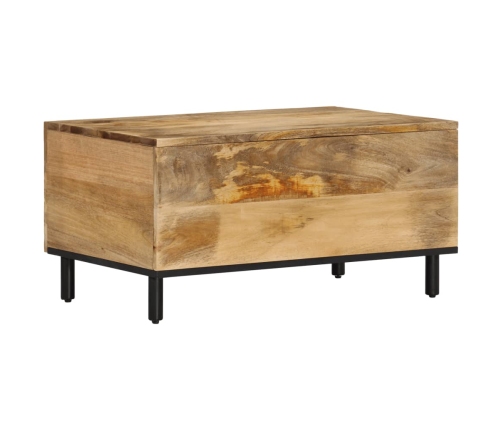 Mesa de centro de madera maciza de mango 80x50x40 cm