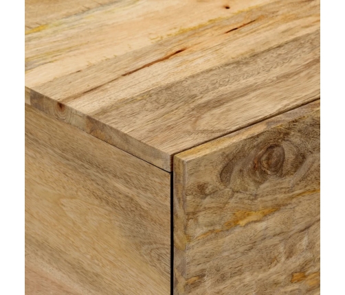 Mesa de centro de madera maciza de mango 80x50x40 cm