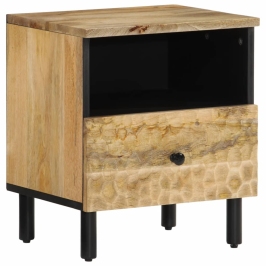 Mesita de noche de madera maciza de mango 40x33x46 cm