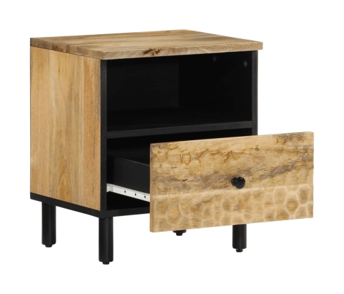 Mesita de noche de madera maciza de mango 40x33x46 cm