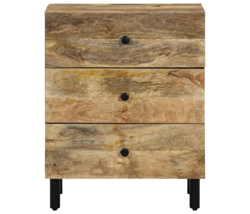 Mesita de noche madera maciza de mango 50x33x60 cm